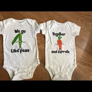 Carter’s Twin Onsies We Go Together